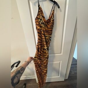 Tiger Print Sleeveless Dress